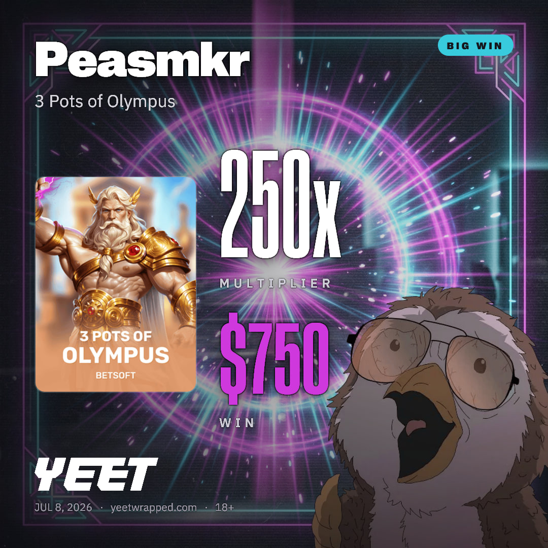 Peasmkr hit 250x on 3 Pots of Olympus