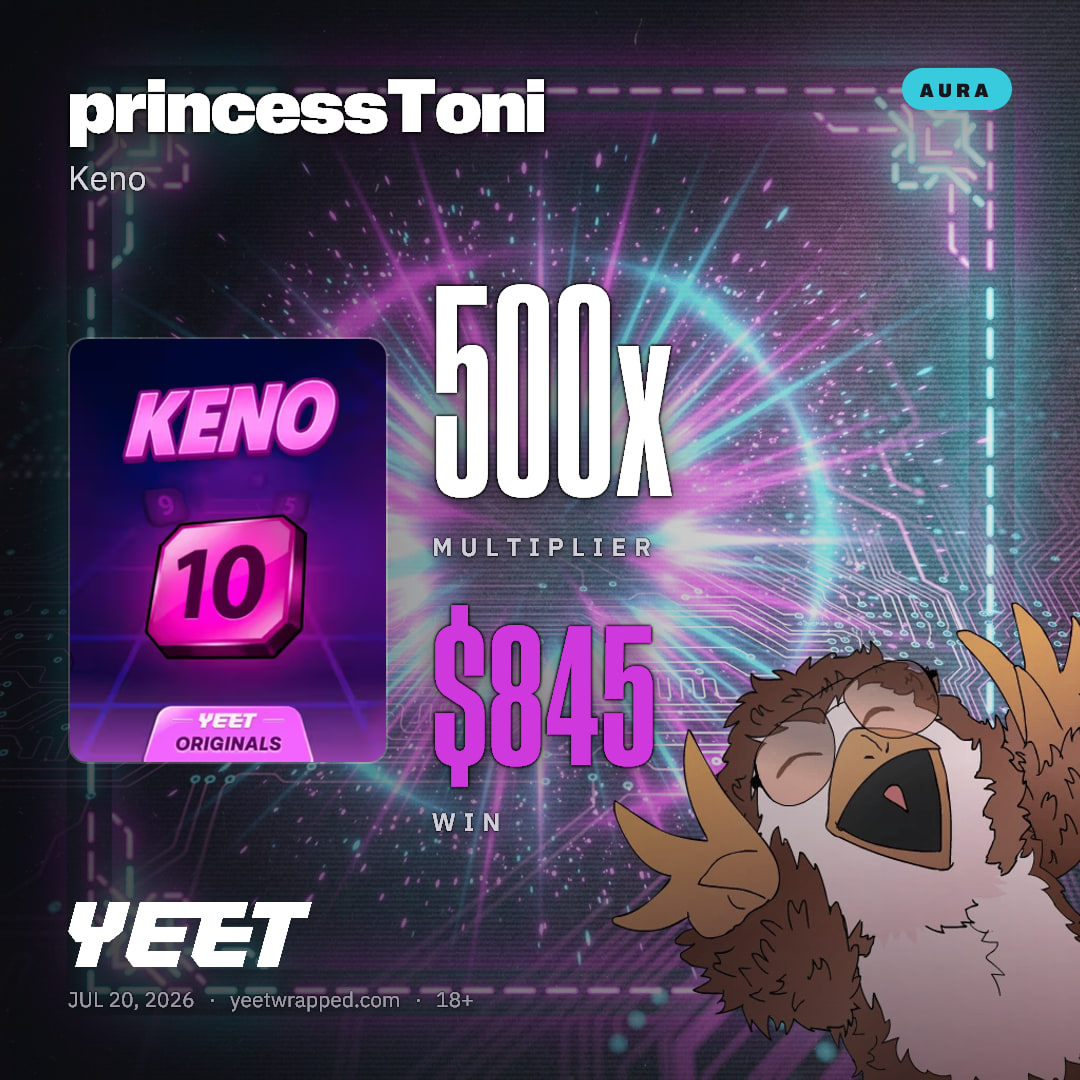 princessToni hit 500x on Keno