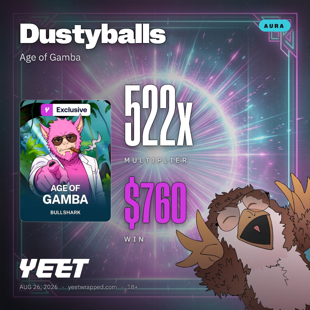 Dustyballs hit 522.4x on Age of Gamba