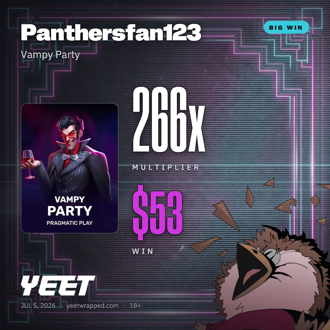 Panthersfan123 hit 265.8x on Vampy Party
