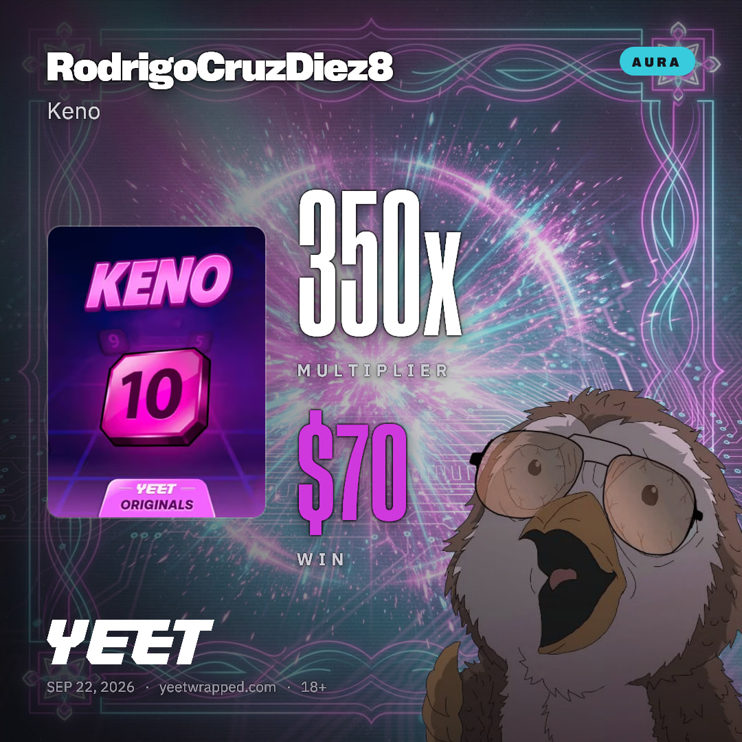 RodrigoCruzDiez8 hit 350x on Keno