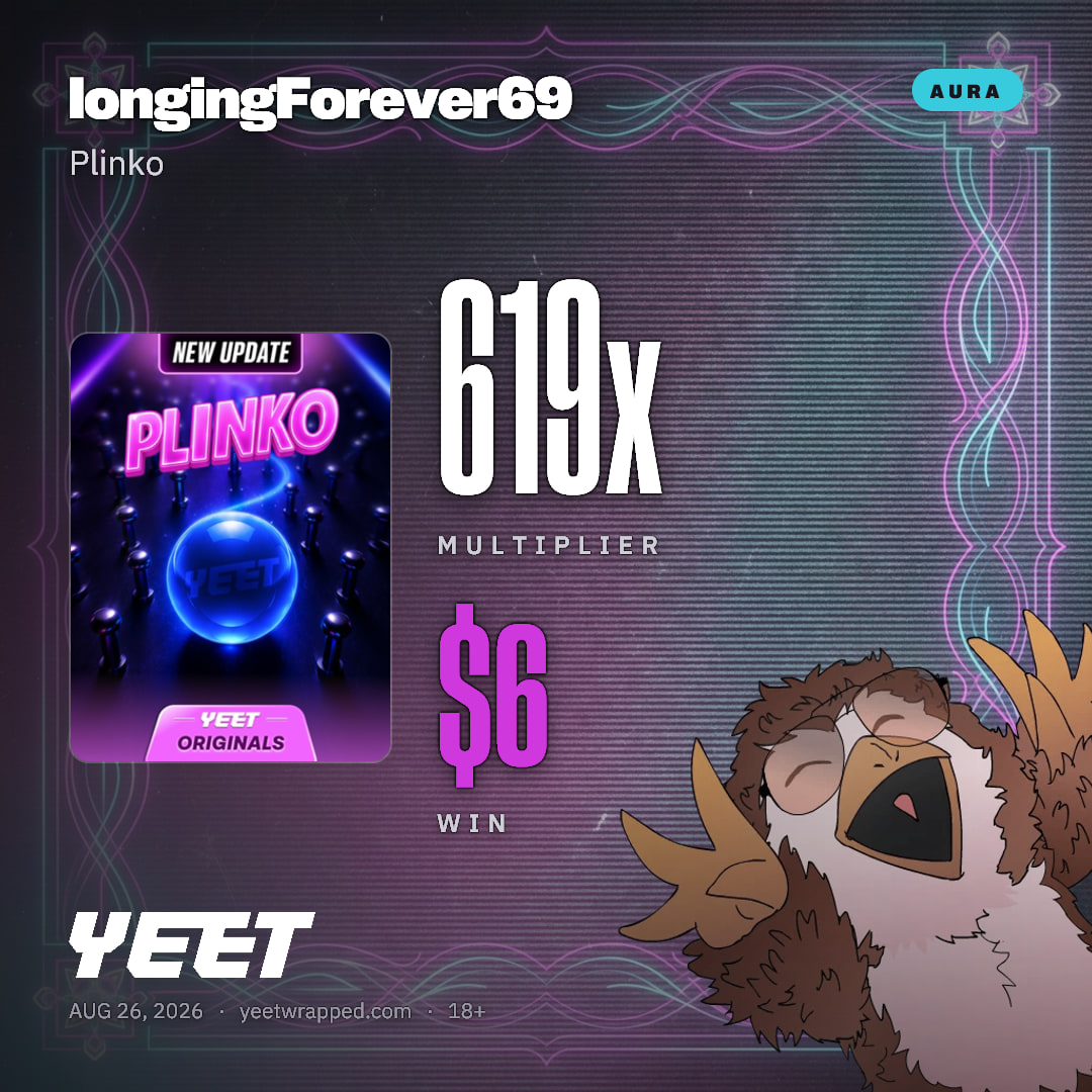 longingForever69 hit 619x on Plinko