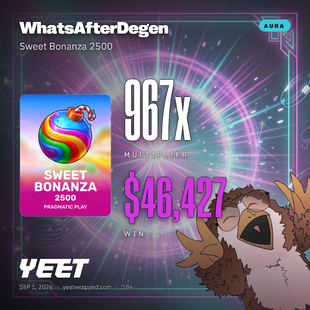 WhatsAfterDegen hit 967.2x on Sweet Bonanza 2500