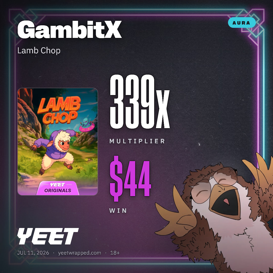 GambitX hit 338.7x on Lamb Chop