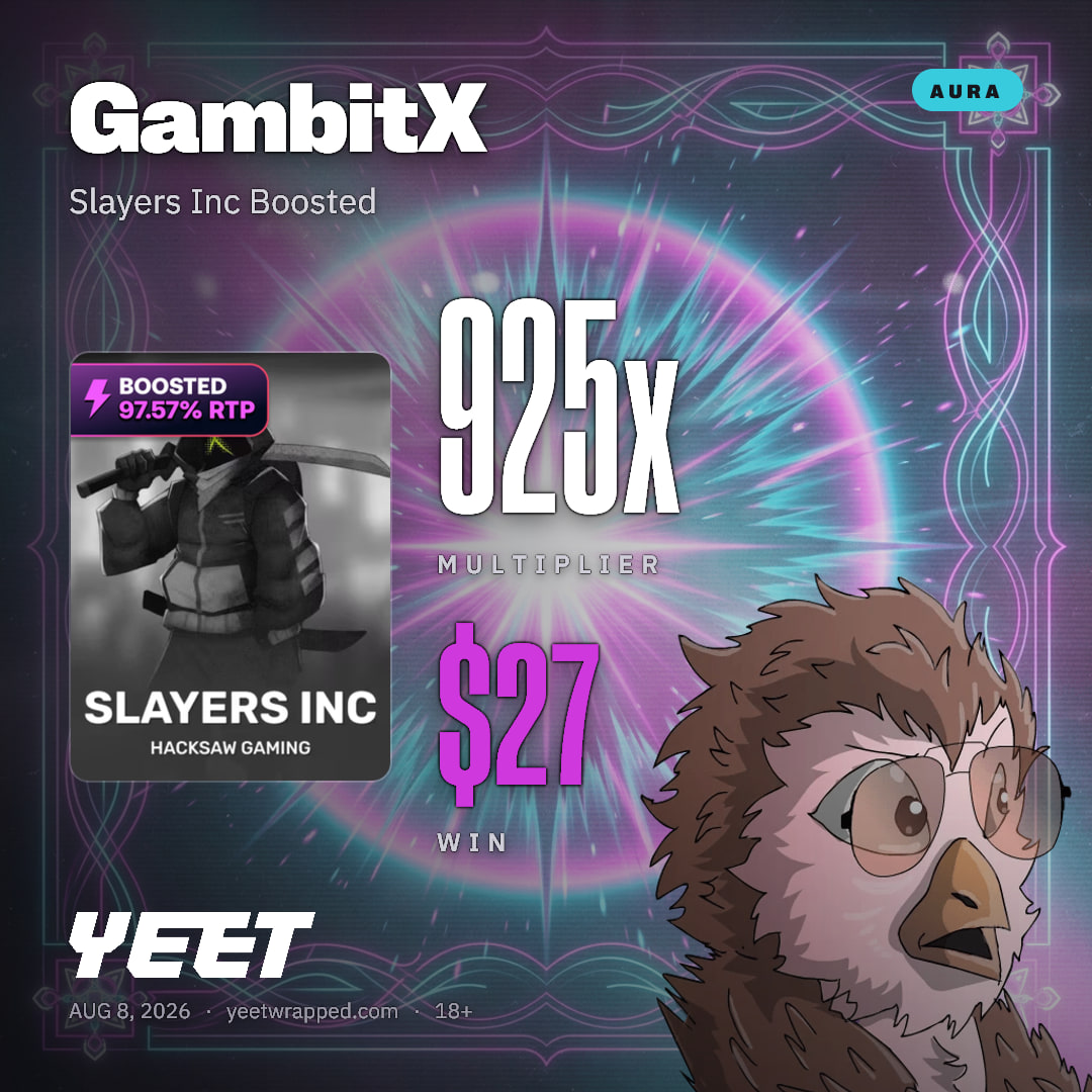 GambitX hit 924.8x on Slayers Inc Boosted