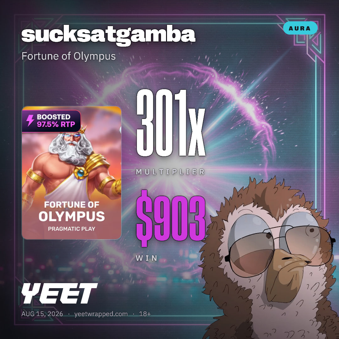 sucksatgamba hit 300.9x on Fortune of Olympus