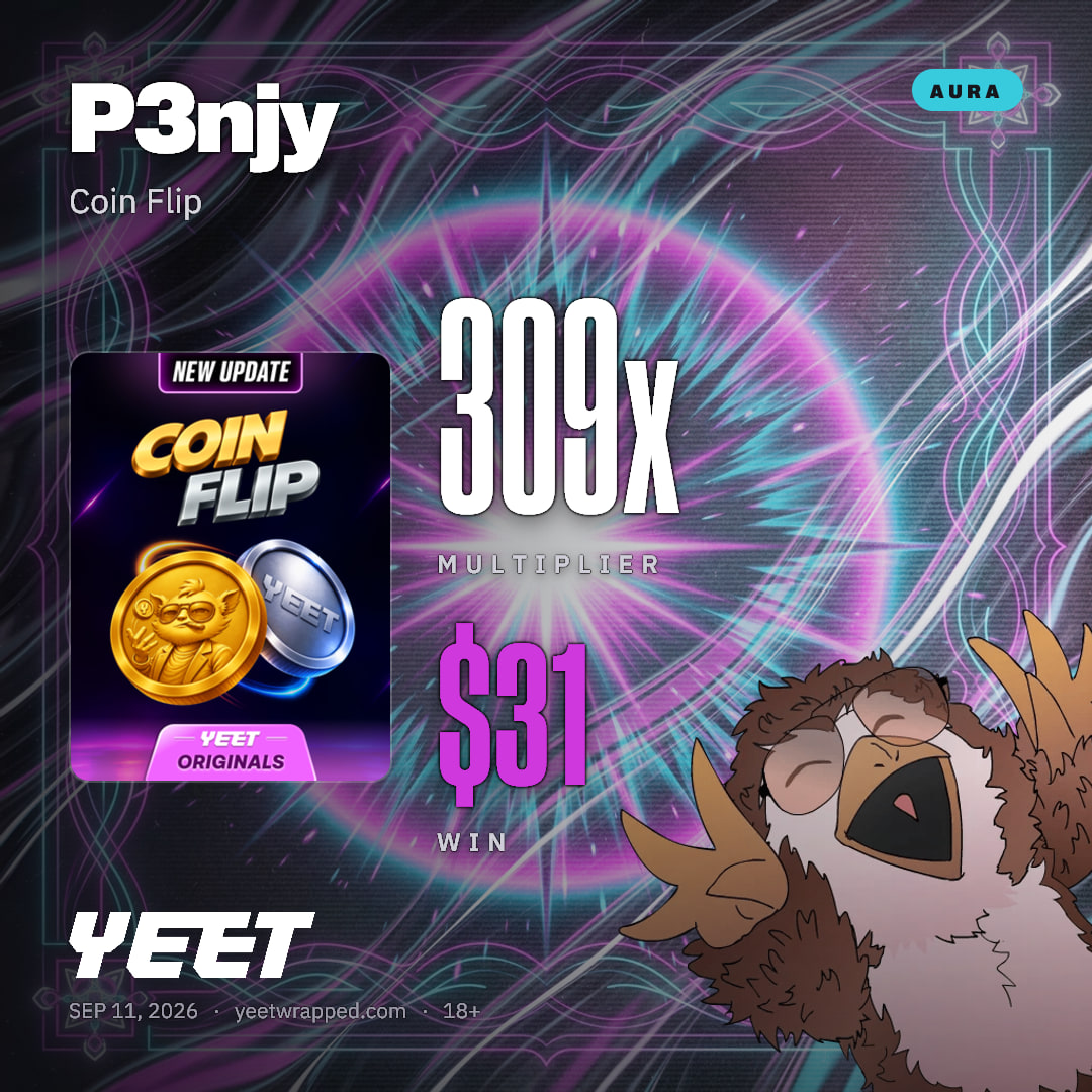 P3njy hit 308.8x on Coin Flip