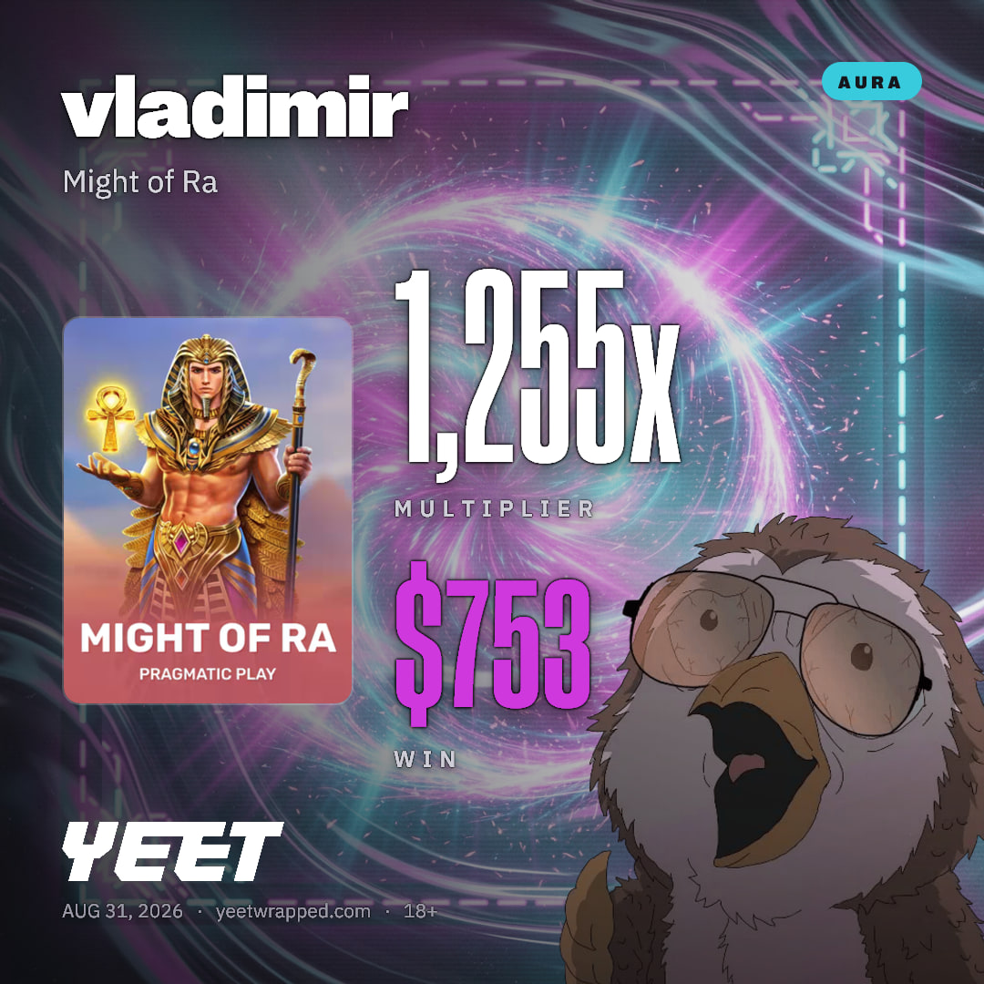 vladimir hit 1,255x on Might of Ra