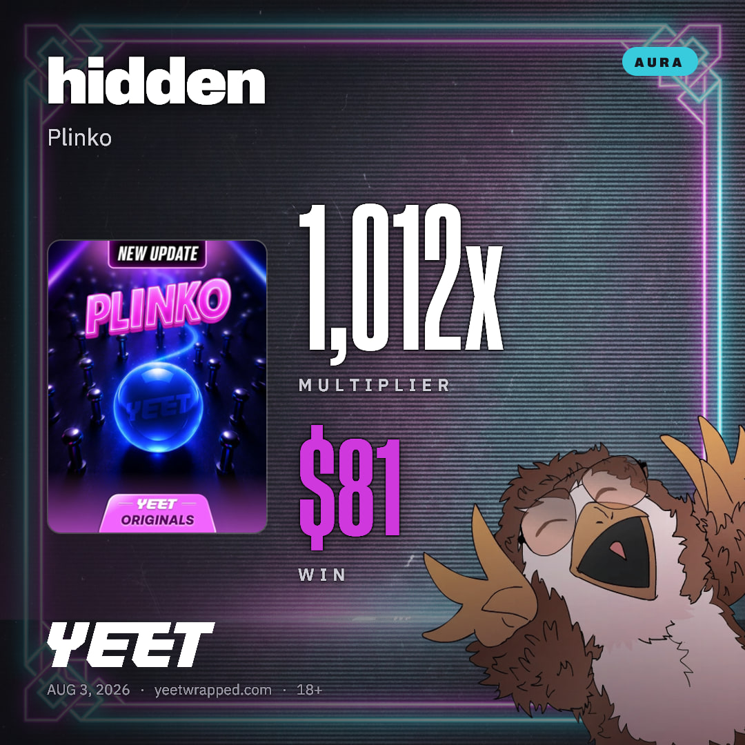 hidden hit 1,012x on Plinko