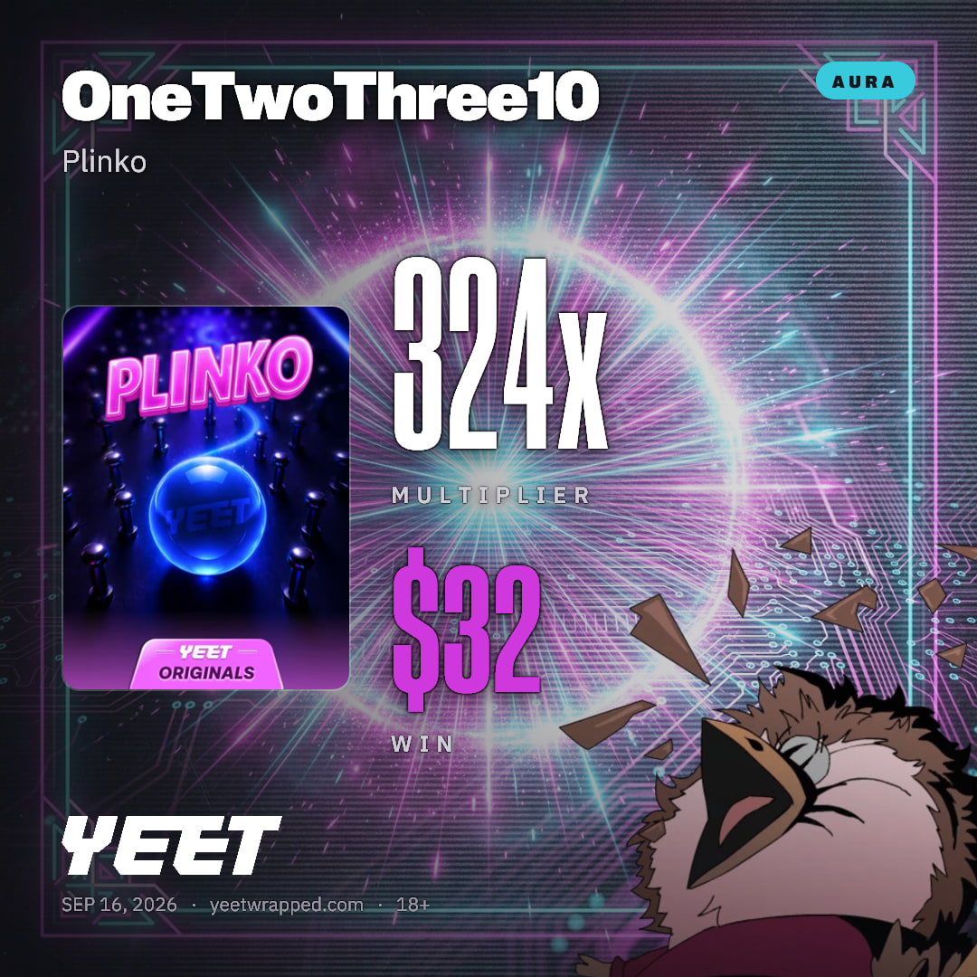 OneTwoThree10 hit 324x on Plinko