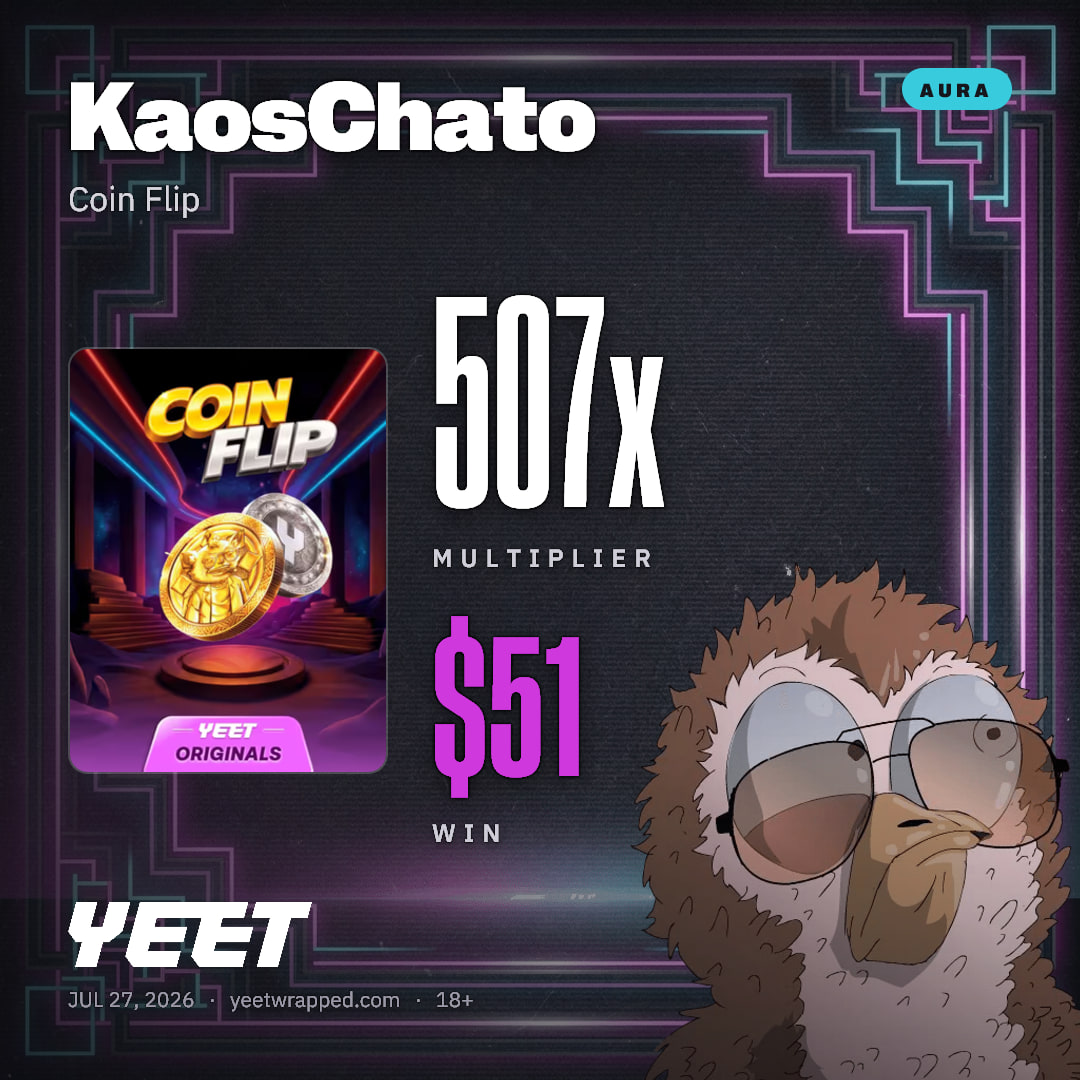 KaosChato hit 506.9x on Coin Flip
