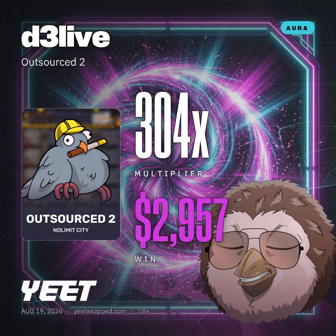 d3live hit 304.3x on Outsourced 2
