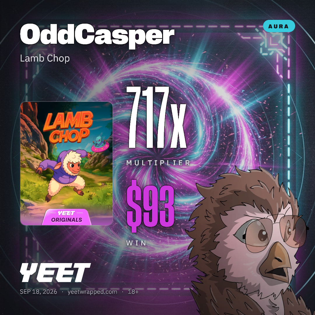 OddCasper hit 717.1x on Lamb Chop