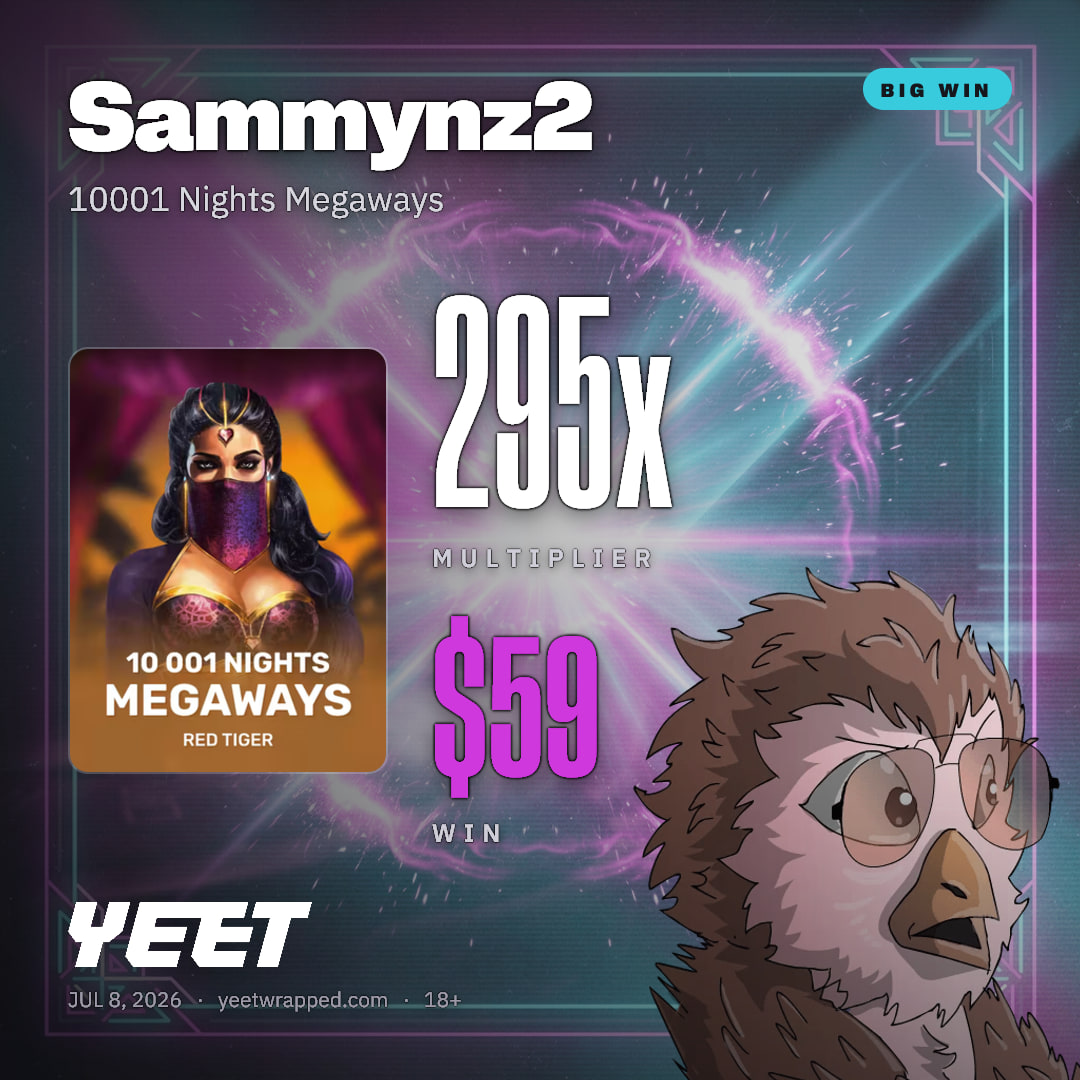 Sammynz2 hit 295.1x on 10001 Nights Megaways