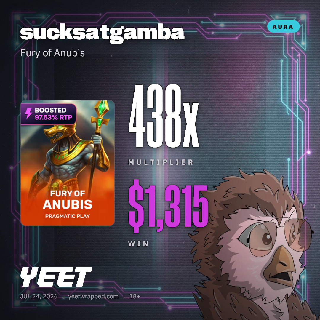 sucksatgamba hit 438.4x on Fury of Anubis