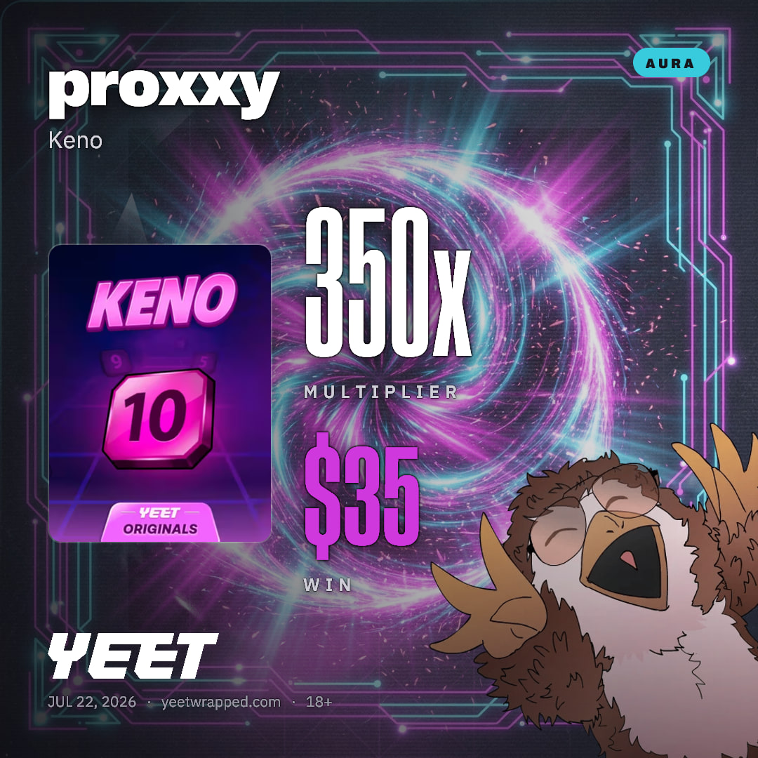 proxxy hit 350x on Keno