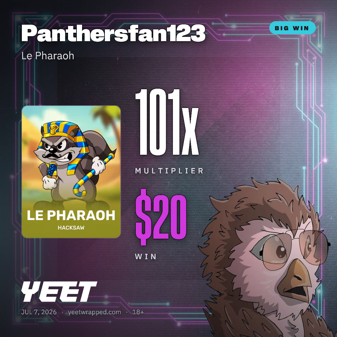 Panthersfan123 hit 100.9x on Le Pharaoh