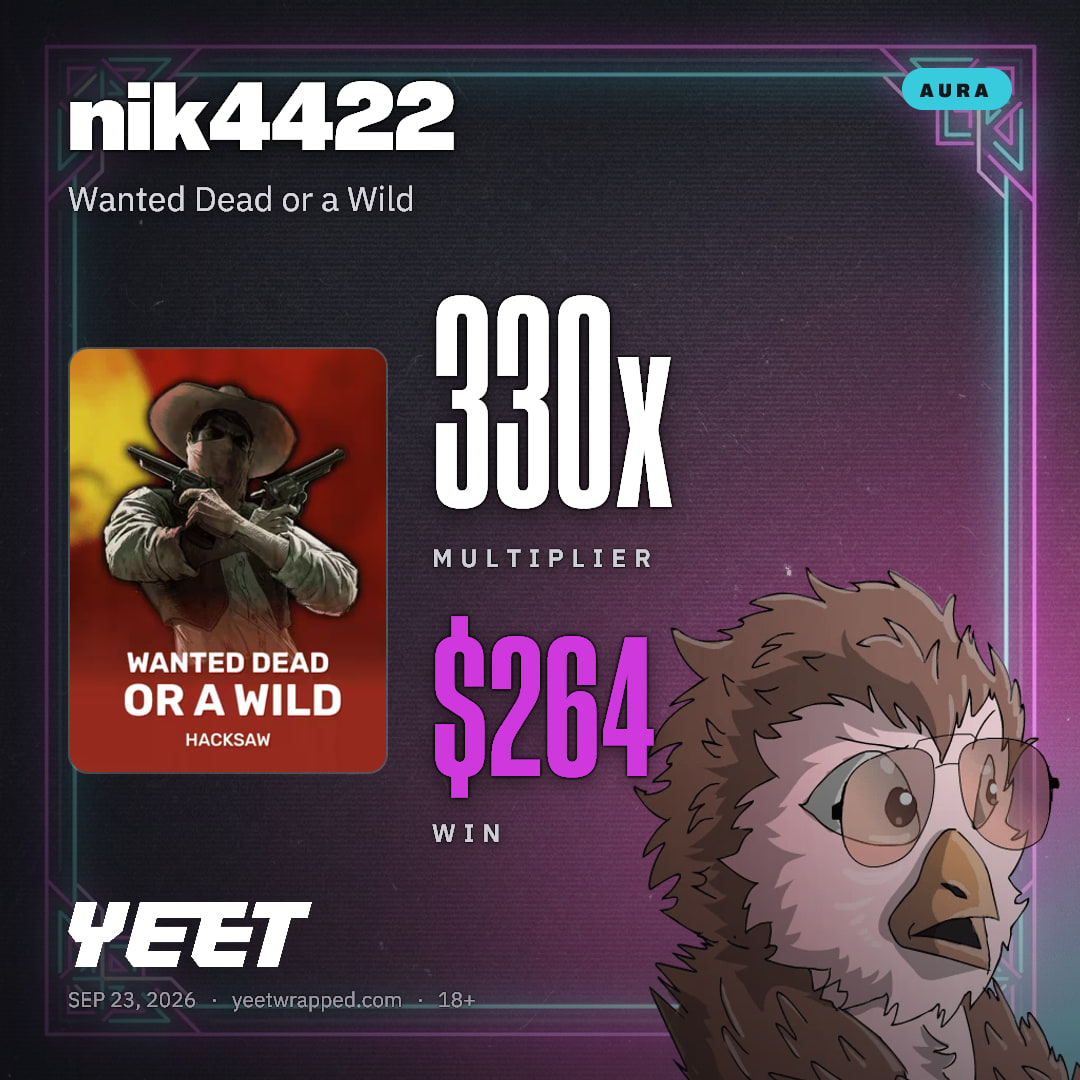 nik4422 hit 329.5x on Wanted Dead or a Wild