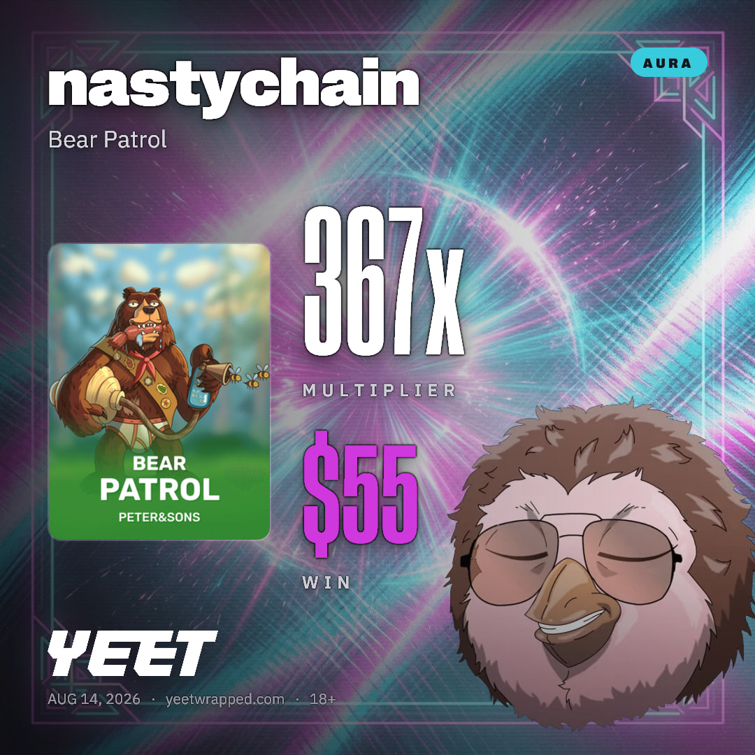 nastychain hit 366.7x on Bear Patrol