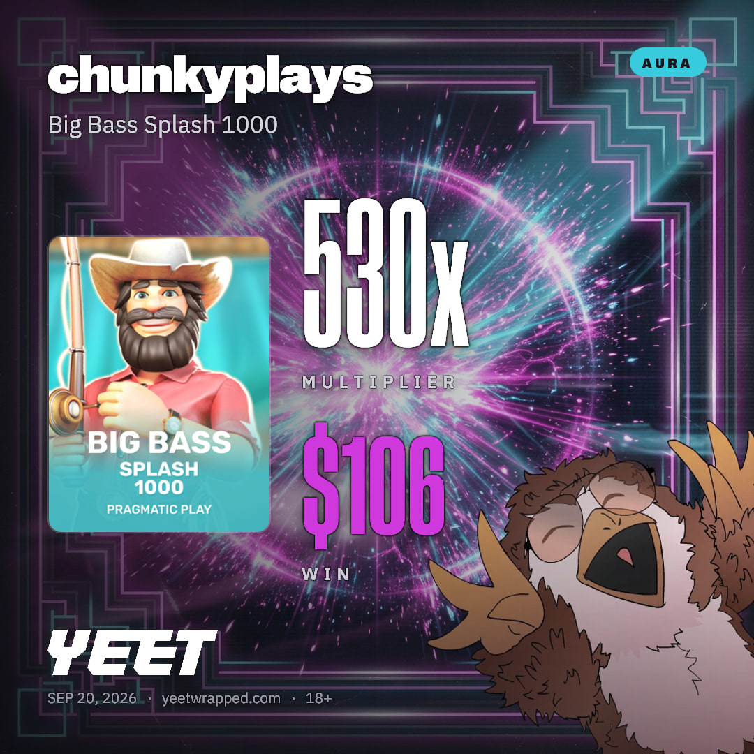 chunkyplays hit 530.2x on Big Bass Splash 1000