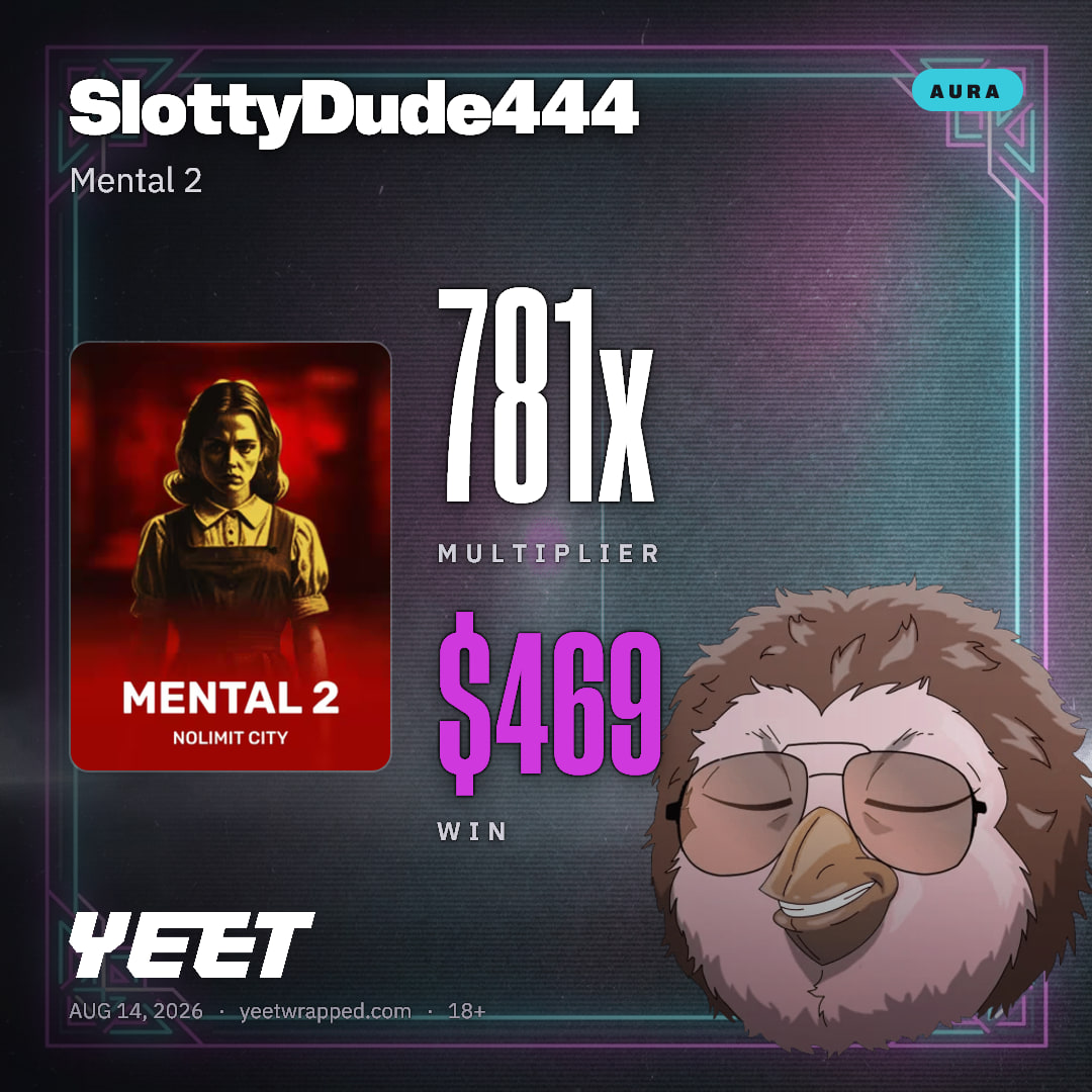 SlottyDude444 hit 781.2x on Mental 2