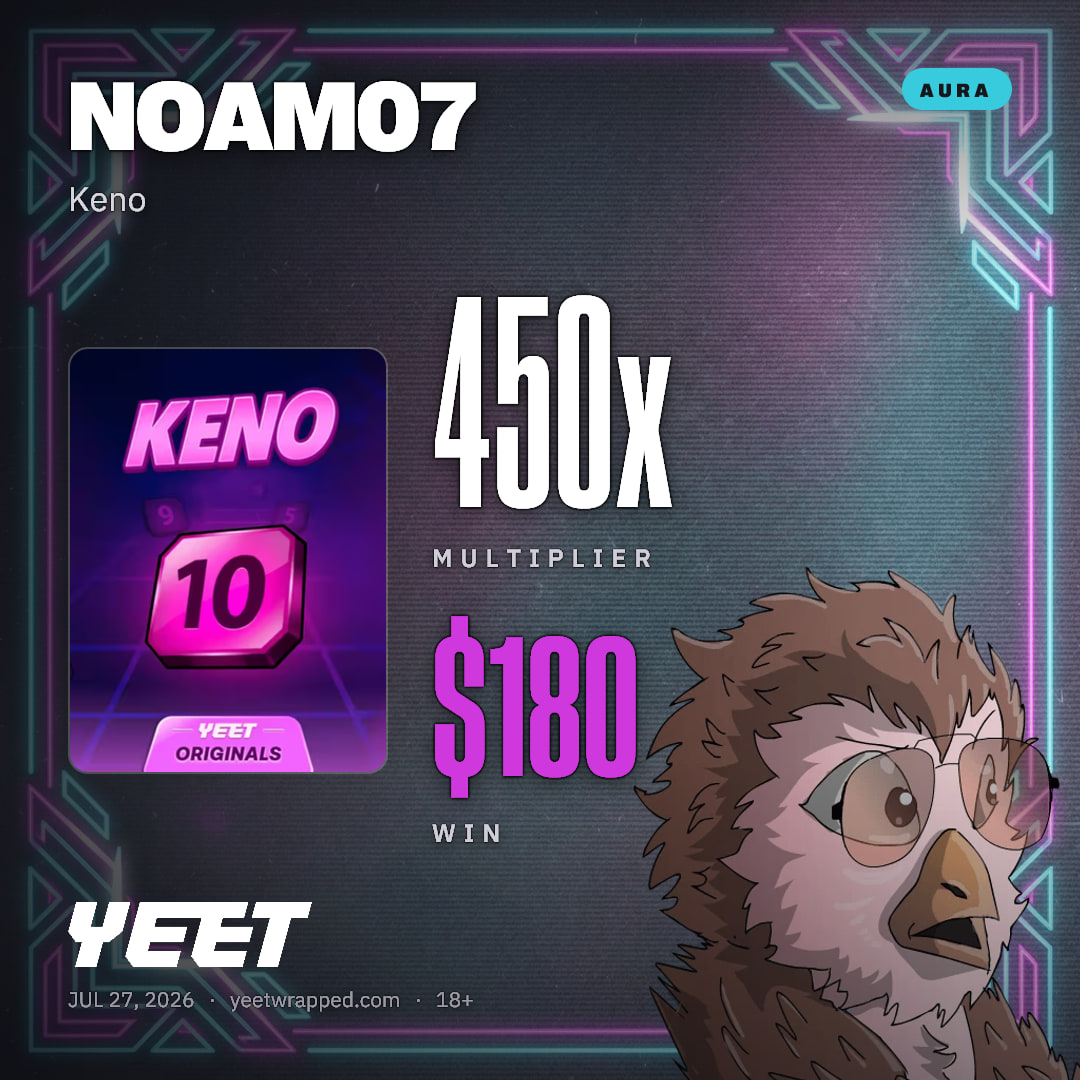 NOAM07 hit 450x on Keno