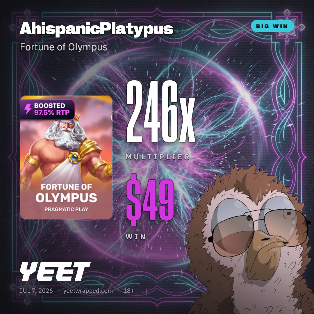 AhispanicPlatypus hit 246.4x on Fortune of Olympus