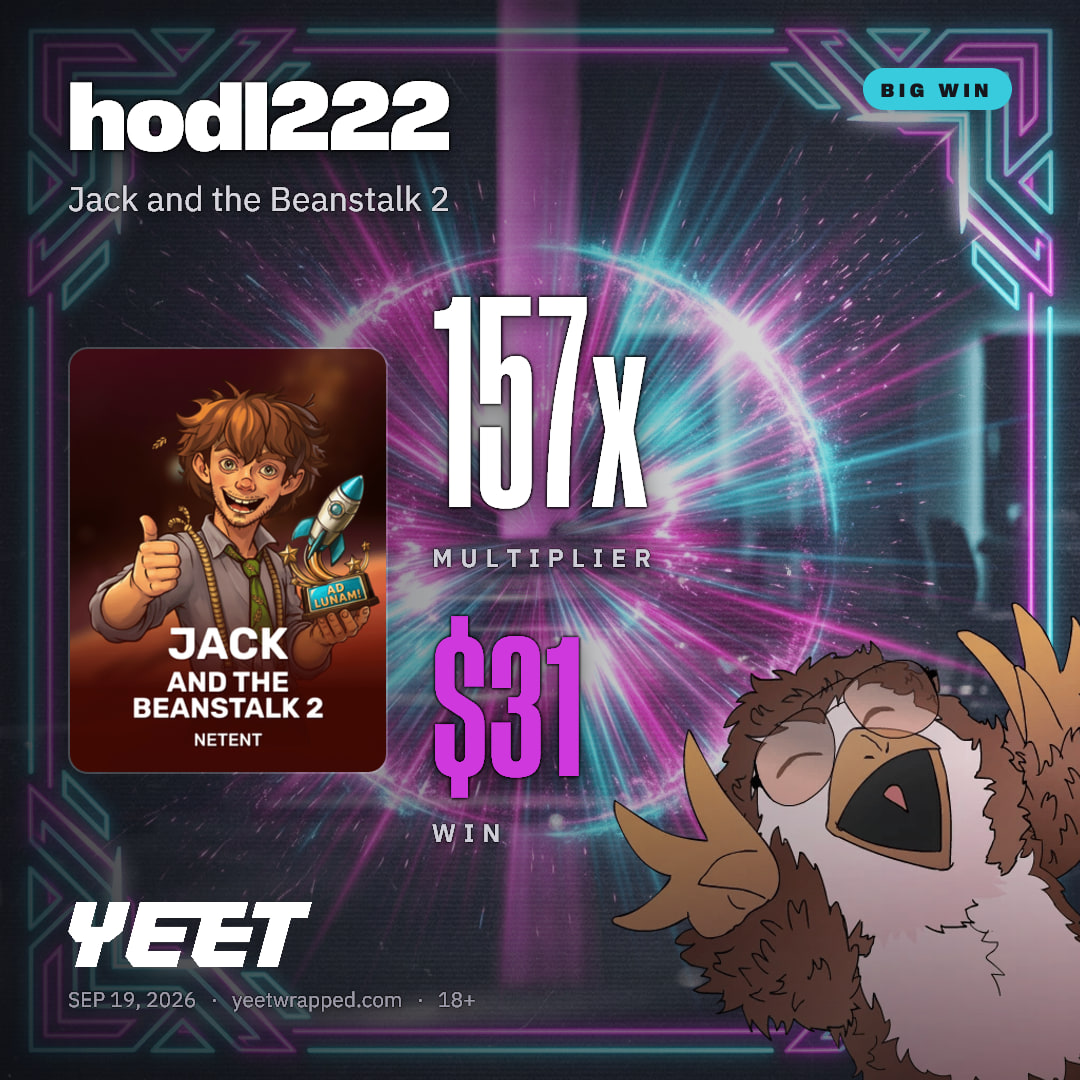 hodl222 hit 156.8x on Jack and the Beanstalk 2