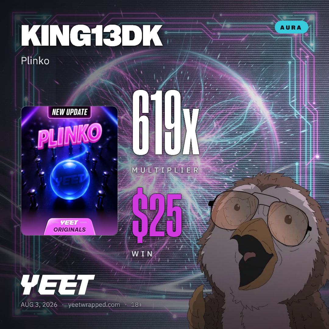 KING13DK hit 619x on Plinko
