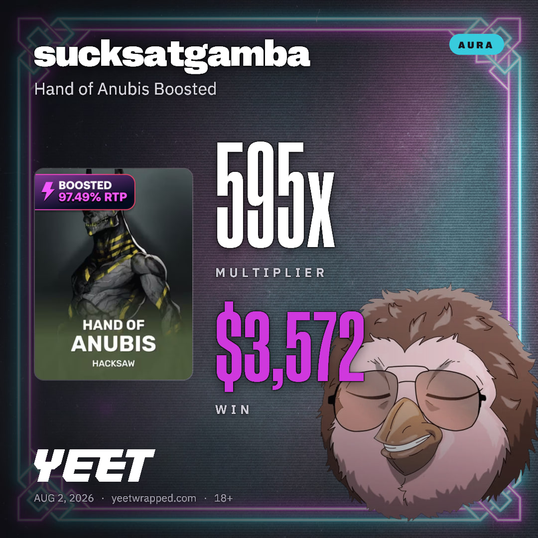 sucksatgamba hit 595.4x on Hand of Anubis Boosted