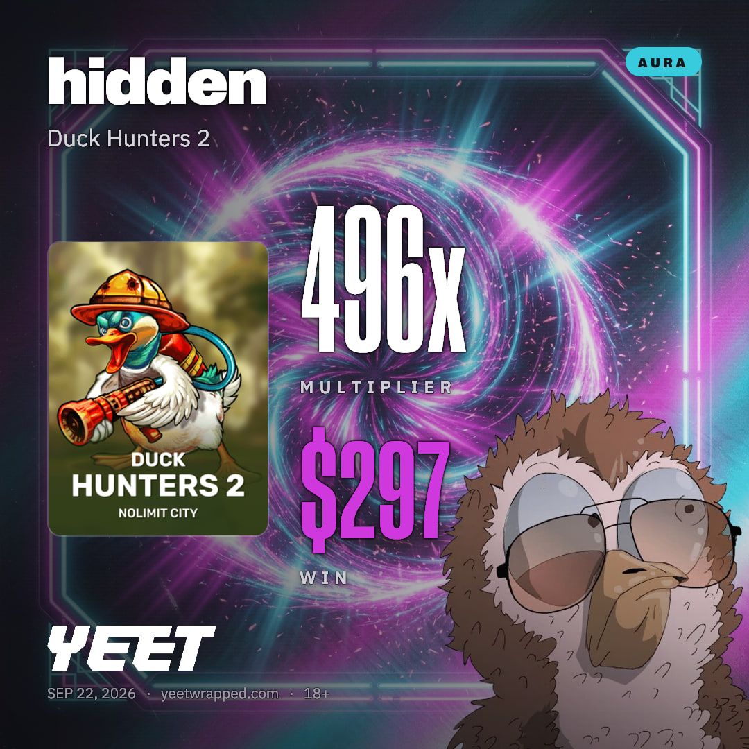 hidden hit 495.6x on Duck Hunters 2