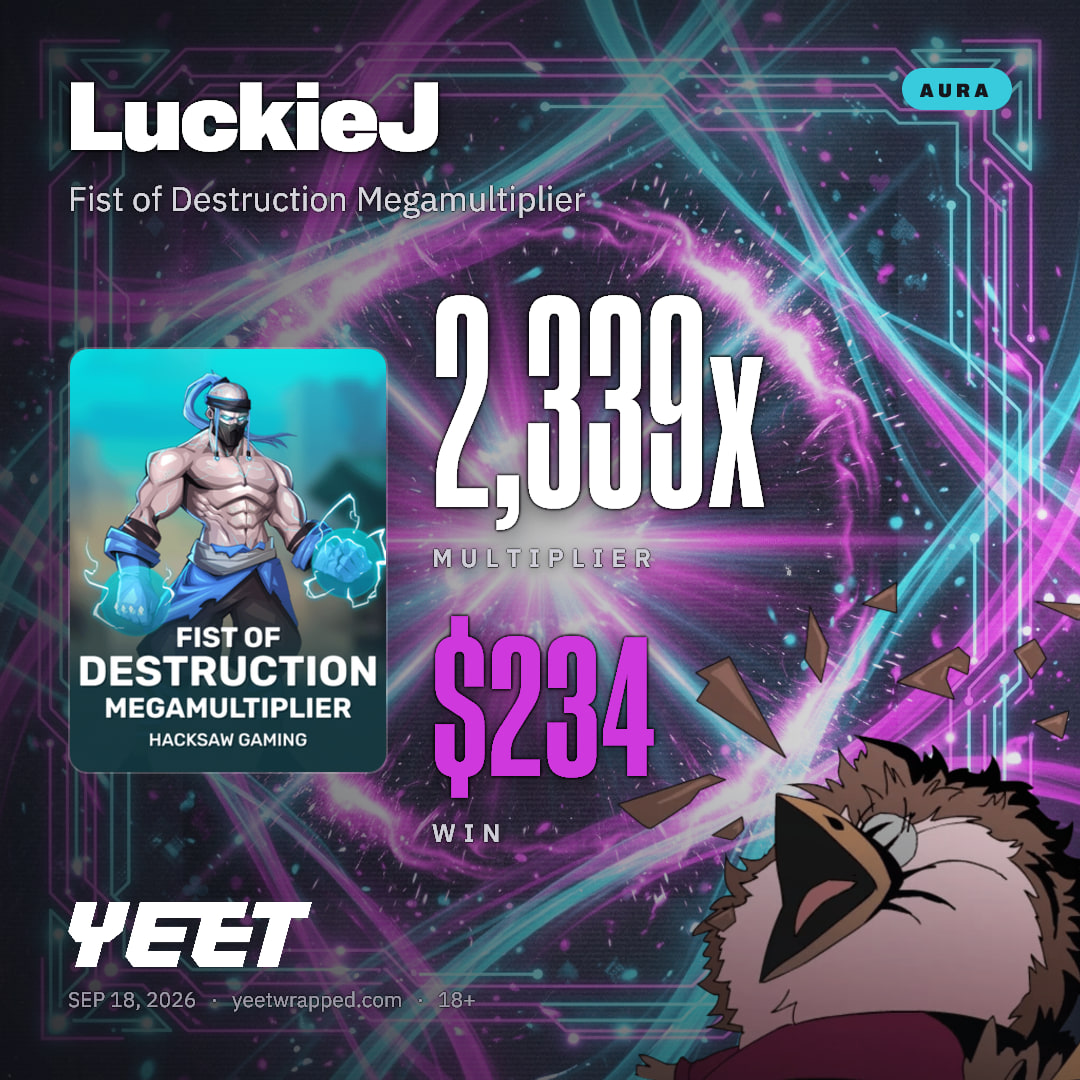 LuckieJ hit 2,339x on Fist of Destruction Megamultiplier
