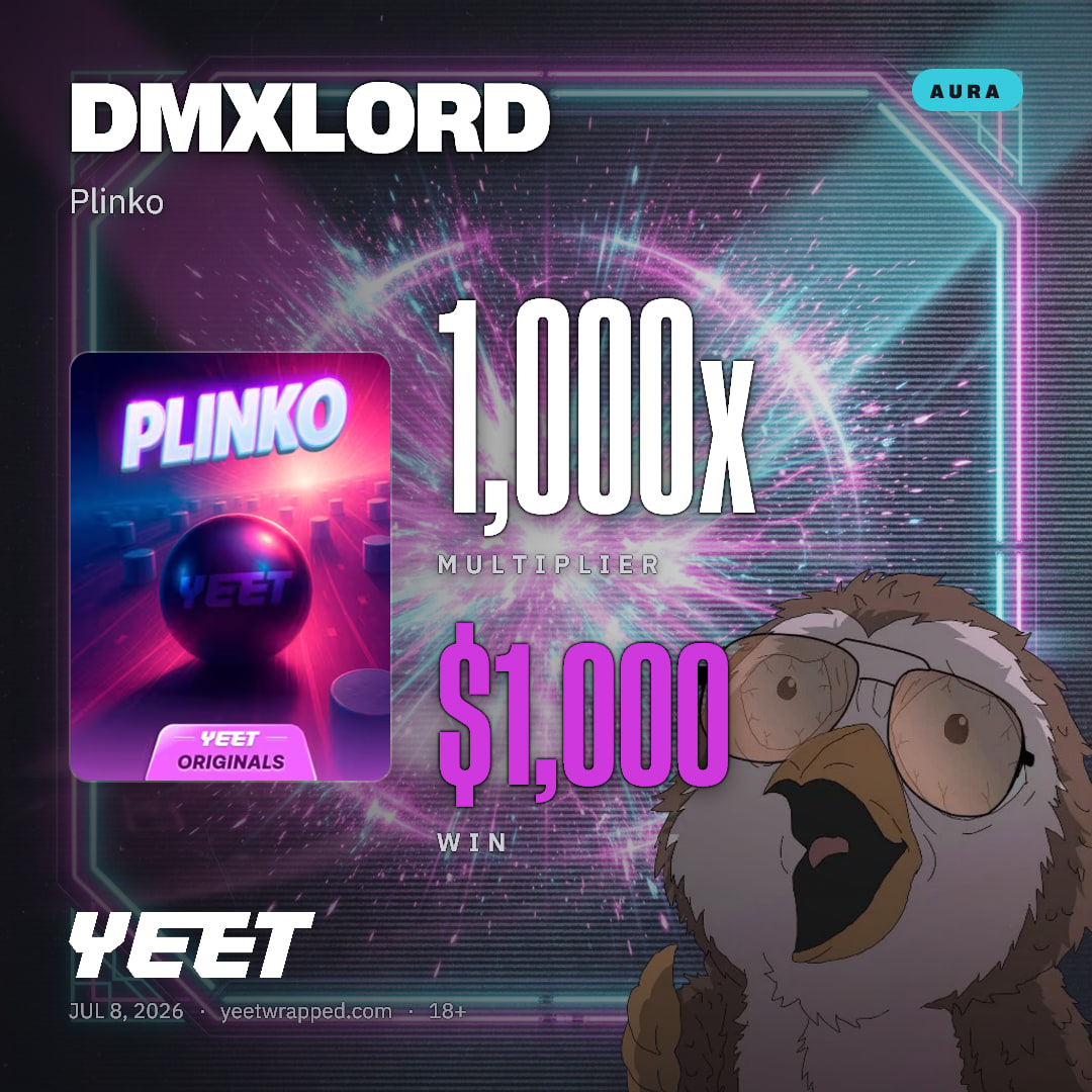 DMXLORD hit 1,000x on Plinko