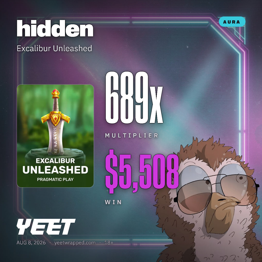 hidden hit 688.5x on Excalibur Unleashed