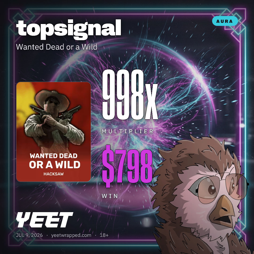 topsignal hit 998.1x on Wanted Dead or a Wild