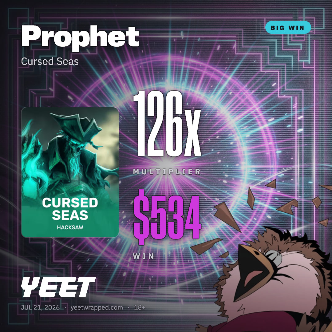Prophet hit 125.7x on Cursed Seas