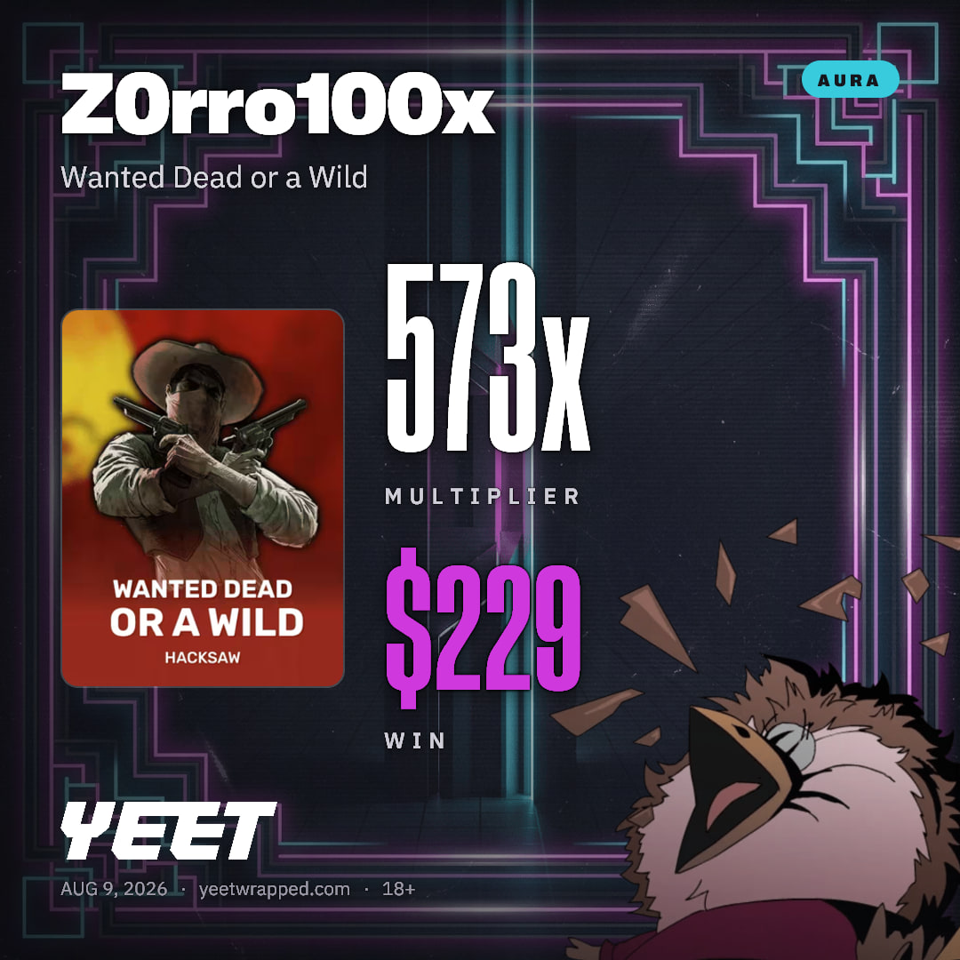 Z0rro100x hit 572.9x on Wanted Dead or a Wild
