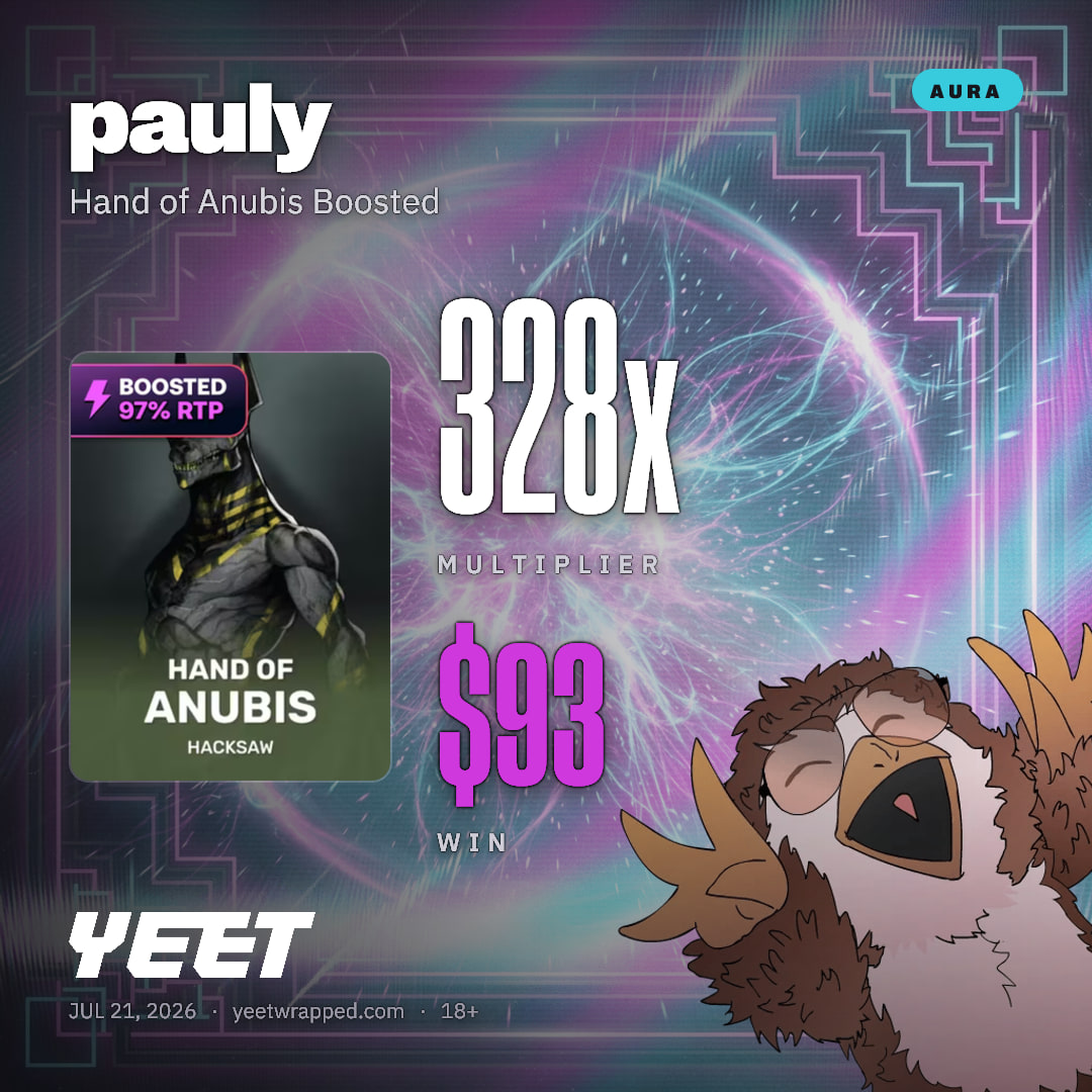 pauly hit 328.4x on Hand of Anubis Boosted