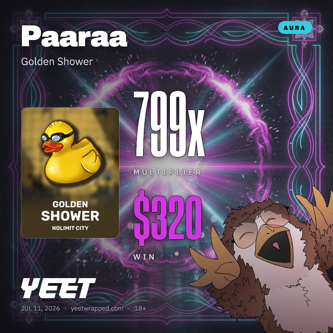 Paaraa hit 799.5x on Golden Shower