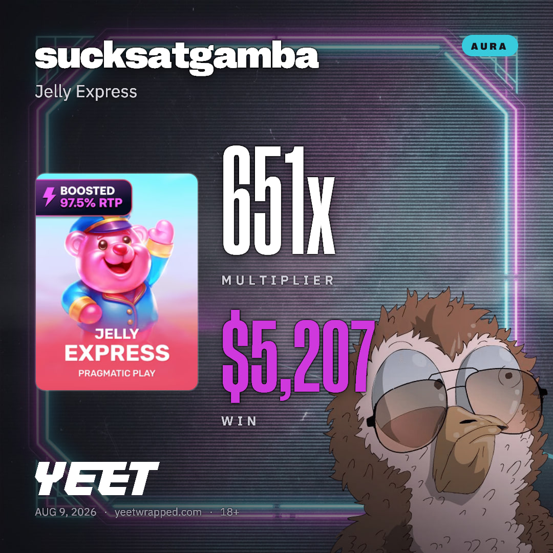 sucksatgamba hit 650.9x on Jelly Express