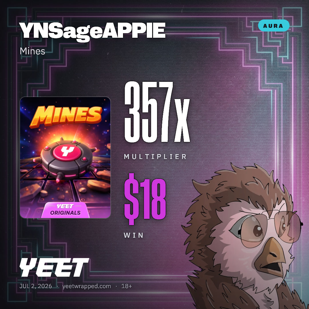 YNSageAPPIE hit 356.6x on Mines