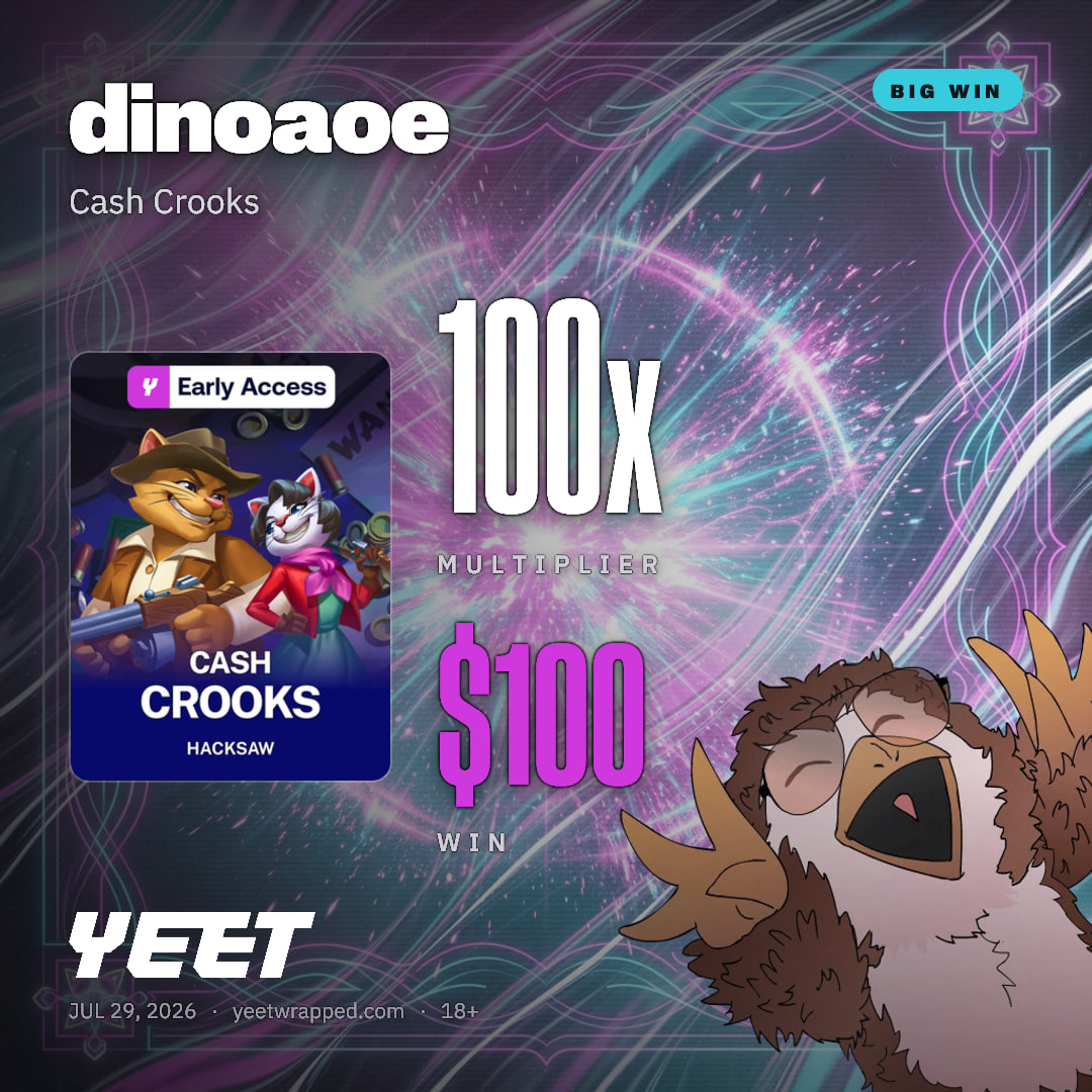 dinoaoe hit 100.4x on Cash Crooks
