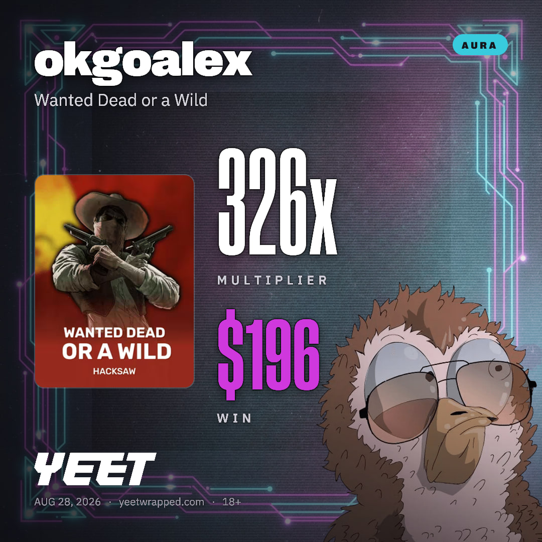 okgoalex hit 326.4x on Wanted Dead or a Wild