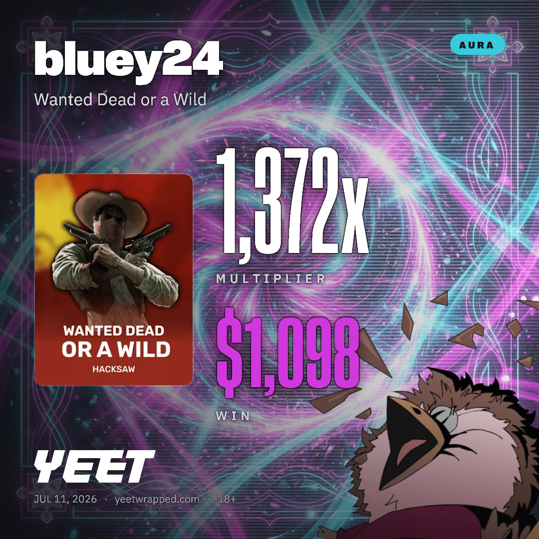 bluey24 hit 1,372x on Wanted Dead or a Wild