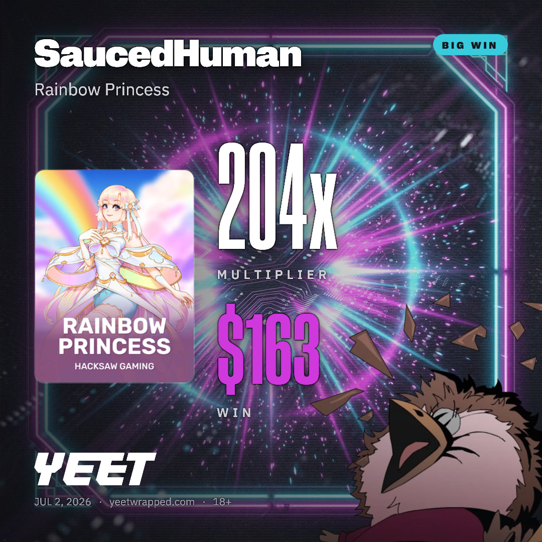 SaucedHuman hit 203.5x on Rainbow Princess