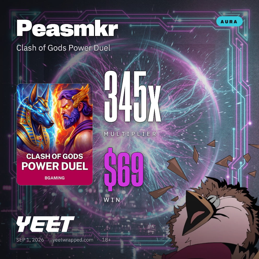 Peasmkr hit 344.5x on Clash of Gods Power Duel