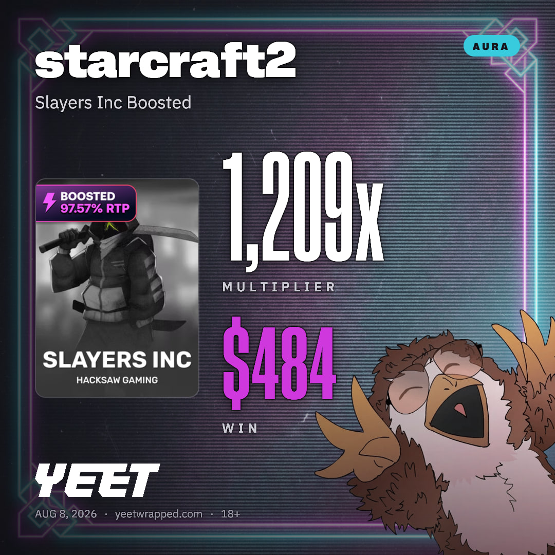 starcraft2 hit 1,209x on Slayers Inc Boosted