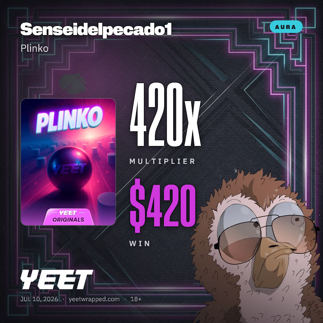 Senseidelpecado1 hit 420x on Plinko