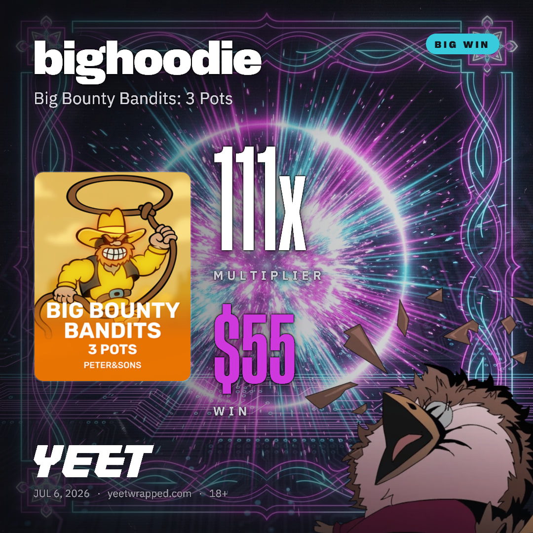 bighoodie hit 110.5x on Big Bounty Bandits: 3 Pots