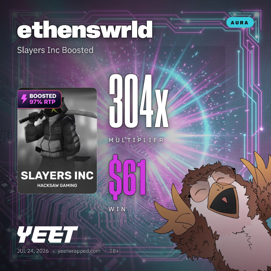 ethenswrld hit 304.2x on Slayers Inc Boosted